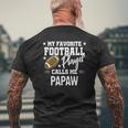 My Favorite Football Player Calls Me Papaw Mens Back Print T-shirt Gifts for Old Men
