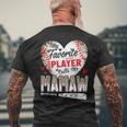 My Favorite Player Calls Me Mamaw Baseball Leopard Men's T-shirt Back Print Gifts for Old Men