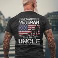 My Favorite Veteran Is My Uncle Flag Father Veterans Day Men's T-shirt Back Print Gifts for Old Men