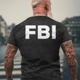 Fbi Logo Federal Bureau Of Investigation T-Shirt mit Rückendruck Geschenke für alte Männer