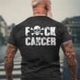 Fck Cancer Fight Back Cancer Support Men's T-shirt Back Print Gifts for Old Men