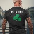 Feis Dad Father Of Irish Dancer Shamrock St Patricks Day Raglan Baseball Tee Mens Back Print T-shirt Gifts for Old Men