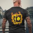 Feu As De Pique Flammes Jeu De Cartes Poker T-shirt imprimé au dos Cadeaux pour les vieillards