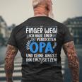 Finger Weg Ich Habe Einen Verrückten Opa Grandpa S T-Shirt mit Rückendruck Geschenke für alte Männer
