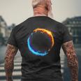 Fire And Ice Duel Dragon T-Shirt mit Rückendruck Geschenke für alte Männer