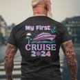 My First Cruise 2024 Matching Family Cruise Men's T-shirt Back Print Gifts for Old Men