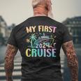 My First Cruise 2024 Vacation Matching Family Cruise Ship Men's T-shirt Back Print Gifts for Old Men