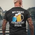 My First Father's Day As A Dad Father's Day 2024 Best Men's T-shirt Back Print Gifts for Old Men