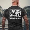 First Time Daddy Est 2024 Lustiger Neuer Papa Neuerater T-Shirt mit Rückendruck Geschenke für alte Männer