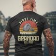 First Time Grandad New Grandad Est 2021 Father's Day Men's T-shirt Back Print Gifts for Old Men