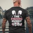 The Fishing Bunny Easter Family Matching Spring Men Men's T-shirt Back Print Gifts for Old Men
