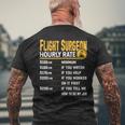 Flight Surgeon Hourly Rate Flight Doctor Physician Men's T-shirt Back Print Gifts for Old Men