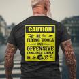 Flying Tools & Offensive Language Welder Men's T-shirt Back Print Gifts for Old Men