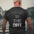 Football Lineman For Gloves Hand In The Dirt Men's T-shirt Back Print Gifts for Old Men