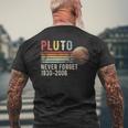 Never Forget Pluto Estilo Retro Divertido Espacio Divertido Ciencia Divertida Camiseta Hombre Estampado Espalda Regalos para ancianos