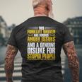 Forklift Operator Anger Issues Forklift Driver Mens Back Print T-shirt Gifts for Old Men