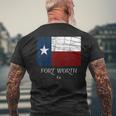 Fort Worth Tx City State Texas Flag Men's T-shirt Back Print Gifts for Old Men