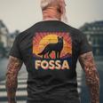Fossa Retro Vintage Sunset Lover Of Fossa Animal Men's T-shirt Back Print Gifts for Old Men