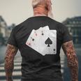 Four Aces Men's T-shirt Back Print Gifts for Old Men