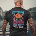 Free Throws Or Pink Bows Your Aunty Loves You Gender Reveal Men's T-shirt Back Print Gifts for Old Men