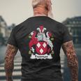 Freeman Family Crest Coat Of Arms British Family Crests Mens Back Print T-shirt Gifts for Old Men
