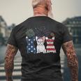 French Bulldog American Flag 4Th Of July Independence Day Men's T-shirt Back Print Gifts for Old Men