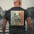 French Bulldog French Bulldog Frenchi Retro Vintage T-Shirt mit Rückendruck Geschenke für alte Männer