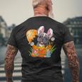 French Bulldog Rabbit Ears Easter Egg Pet Owner Women Men's T-shirt Back Print Gifts for Old Men