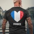 French France Flag T-Shirt mit Rückendruck Geschenke für alte Männer