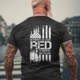 On Friday We Wear Red To Support Troops Red Friday Military Men's T-shirt Back Print Gifts for Old Men