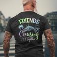 Friends Cruise 2024 Cruising Together Friends Matching Squad Men's T-shirt Back Print Gifts for Old Men