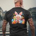 Frohe Ostern Schwein Im Häschen Kostüm T-Shirt mit Rückendruck Geschenke für alte Männer