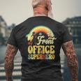 Front Office Superhero Secretary Administrative Assistant Men's T-shirt Back Print Gifts for Old Men