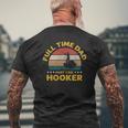 Full Time Dad Part Time Hooker Fisherman Fishing Mens Back Print T-shirt Gifts for Old Men