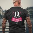 10Th Wedding Anniversary Wife T-Shirt 10 Years In Mens Back Print T-shirt Gifts for Old Men