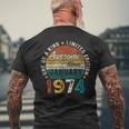 50 Year Old January 1974 Retro 50Th Birthday Men Men's T-shirt Back Print Gifts for Old Men