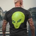 Alien With Earth Eyeballs Ufo Spaceship Novelty Men's T-shirt Back Print Gifts for Old Men