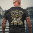 Als Gott Mich Vor 40 Jahre Schuf Birthday Black T-Shirt mit Rückendruck Geschenke für alte Männer