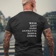Graphic Artist Pun White Elephant Font Tee Mens Back Print T-shirt Gifts for Old Men