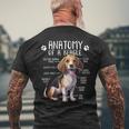 Beagle Anatomy Of A Beagle Dog Owner Cute Pet Lover Men's T-shirt Back Print Gifts for Old Men