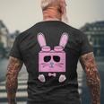 Brick Rabbit Building Blocks Easter Day Master Builder Men's T-shirt Back Print Gifts for Old Men