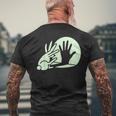 Bunny Hand Shadow Puppet Rabbit Humor Men's T-shirt Back Print Gifts for Old Men
