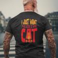 Cat Lover Stay At Home Cat Dad Mens Back Print T-shirt Gifts for Old Men