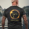 Cat Solar Eclipse 2024 Men's T-shirt Back Print Gifts for Old Men