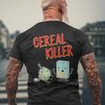 Cereal Killer Food Graphic Novelty Men's T-shirt Back Print Gifts for Old Men