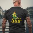 Corn Star Sunglasses Mustache Maize Mens Back Print T-shirt Gifts for Old Men