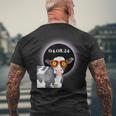 Cow Total Solar Eclipse 040824 Cute Souvenir Men's T-shirt Back Print Gifts for Old Men