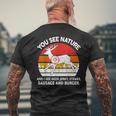 Dad Hunting- You See Nature I Steaks Hunter Deer Men's T-shirt Back Print Gifts for Old Men
