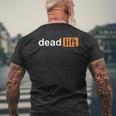 Deadlift Powerlifting Bodybuilding Gym Sports Mens Back Print T-shirt Gifts for Old Men