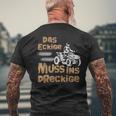 Der Eckige Muss Ins Dirckige Quad German Language T-Shirt mit Rückendruck Geschenke für alte Männer